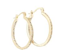 SAFIGLE Boucles Oreilles Créoles Cercle avec Pierres Brillantes Accessoires Légers pour Femmes Cadeau Élégant pour Toutes Occasions