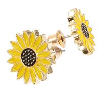 SAFIGLE Boucles Oreilles Fleurs Séchées Tournesol Boucles Oreilles Femme Résistant Élégantes Pour Adolescentes Et Femmes Bijoux Uniques Pour Occasions Festives