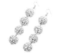 SAFIGLE Boucles Oreilles Pendantes Boule Disco Argentées Légères Pour Femmes Accessoires De Fête Vintage Élégants Pour Mariages Et Anniversaires