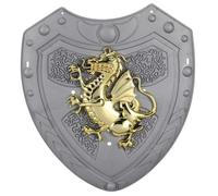 SAFIGLE Bouclier Dragon Argenté Jouet Cosplay Garçon et Filles, Accessoire Bouclier Chevalier Pirate, Taille Unique, pour Fête Déguisement Bal Masqué, Accessoire Performance Scénique