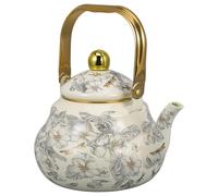 SAFIGLE Bouilloire Émaillée Vintage pour Eau Chaude Théière Rétro pour Service à Thé Familial Design Élégant et Résistant Émail pour Cuisine et Réunions