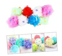SAFIGLE Boule De Bain Douce 8pcs Grosse Taille Éponge De Bain Colorée Gommage Corporel Pour Hommes Et Femmes Nettoyage Relaxant