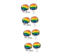 SAFIGLE Boutons De Manchette Arc-en-ciel Pour Hommes Style Élégant Acier Inoxydable Accessoire De Mode Pour Mariage Pour Chemise De Costume 1 Paire