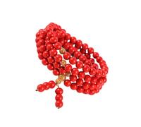 SAFIGLE Bracelet Bouddhiste 108 Perles Naturelles 5 Mm en Rouge, Bijou Unisexe Élégant pour Femmes et Hommes, Accessoire Spirituel pour Usage Quotidien et Occasions Spéciales