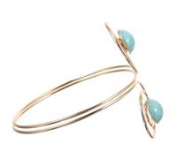 SAFIGLE Bracelet De Bras Réglable En Métal Pour Femme Bracelet Jonc à Spirale Couleur Dorée Accessoire Pour Occasions Spéciales Style Minimaliste