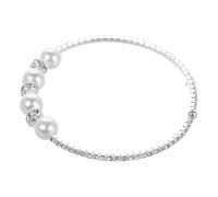 SAFIGLE Bracelet De Perles Blanches Pour Bal De Faux Enterrement De Vie De Jeune Fille Décoration Esthétique Étui Pour Femme Perles Robe De Soirée Strass Rond Bijoux De