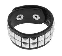 SAFIGLE Bracelet Punk Vintage Cuir Synthétique Réglable avec Rivets Manchette Rock Gothique Unisexe pour Homme et Femme Accessoire Mode Halloween