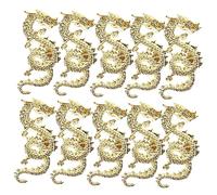 SAFIGLE Breloques Pour Ongles En Lot De 10 Pièces Petites Décorations De Dragon Dorées Fournitures De Manucure Accessoires De Nail Art Pour Noël Et Événements Spéciaux