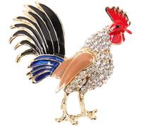 SAFIGLE Broche Coq Délicate en Alliage de Zinc pour Femmes, Épingle Sûre et Élégante, Accessoire Chic pour Châles et Jour de Noël