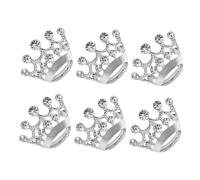 SAFIGLE Broche Couronne Argentée Lot de 6 Épingles de Vêtements pour Femmes Accessoire pour Paquet et Costumes pour Fiançailles Anniversaire Mariage