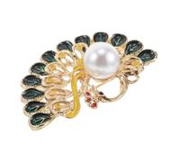 SAFIGLE Broche Élégante Forme De Paon Avec Cristaux Pour Femmes Accessoire Rétro Unique Pour Mariage Anniversaire Et Décorations De Noël
