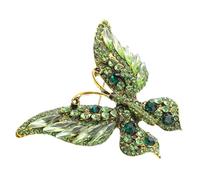 SAFIGLE Broche En Alliage Pour Robe Épingle À Vêtements Strass Insectes Châle Fête Écharpe Strass Verts