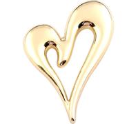 SAFIGLE Broche Femme Cœur en Alliage Doré 5,7 X 4,3 Cm, Épingle Élégante pour Vêtements, Accessoire Mode Saint-valentin et Présents D’anniversaire pour Femmes