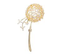 SAFIGLE Broche Pissenlit Pour Vêtements Badge Zircone Pour Femme Fermoirs Pour Pull Et Cardigan