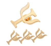 SAFIGLE Broches Élégantes de Psychologie en Alliage, Lot de 4 Épingles Décoratives Lettres Grecques, Épingles de Revers pour Vêtements et Paquet, Accessoire Symbolique pour Psychologues