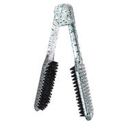 SAFIGLE Brosse à Cheveux Lissante à Pince Transparente Paillettes Peigne à Lisser En v 1 Pièce Pour Cheveux Longs Outil De Coiffure Professionnel Peigne à Coiffer
