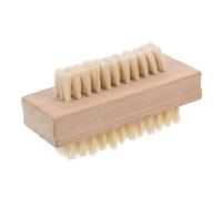 SAFIGLE Brosse à Ongles Double Face En Bois Naturel Taille Compacte Poils Naturels Soins Des Mains Et Pieds Usage Professionnel Spa