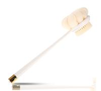 SAFIGLE Brosse de bain à long manche avec poils doux double face en luffa exfoliant pour le corps pour le nettoyage et l'amélioration de la santé de la peau