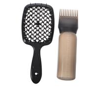 SAFIGLE Brosse Démêlante à Cheveux Ventilée Peigne Anti-statique Pour Cheveux Mouillés Courts Et Bouclés Avec Flacon De Nettoyage à Sec