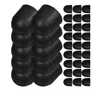 SAFIGLE Cache-Écrous Hexagonaux en Nylon Noir Lot de 100 Capuchons Anti-Corrosion pour Vis et Boulons Utilisation Automobile et Industrielle