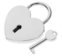 SAFIGLE Cadenas Cœur Petit avec Clé Serrure Romantique pour Couple Décoration pour Boîte à Bijoux Valise Agenda Protection Sécurisée