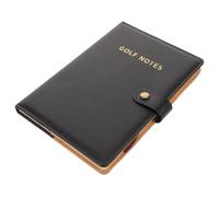 SAFIGLE Carnet de Score de Golf en Cuir Synthétique Noir 100 Pages, Espace D'enregistrement Ample et Étanche pour Tournois Professionnels et Parties de Loisir