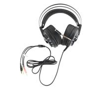 SAFIGLE Casque de Jeu USB 7.1 Noir en Plastique avec Micro, 40 Mm | 3, 5 Mm Double Trou, Sensibilité 108 Mw, Faible Bruit, Casque Tv Filaire pour Television