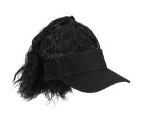 SAFIGLE Casquette De Baseball Perruque Queue De Cheval Pour Femme Chapeau Avec Cheveux Bouclés Extensions De Cheveux Queue De Cheval Courte Casquette De Baseball Avec Perruques
