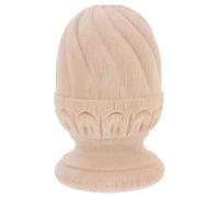 SAFIGLE Chapeau de Poteau Bois Sculpté Main Décoration Escalier Rustique Pomme de Pin Élégante pour Intérieur Accessoire DIY pour Mobilier et Rambarde