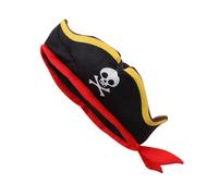SAFIGLE Chapeau Pirate Classique pour Garçon Fille Accessoire Cosplay pour Fête à Thème Bonnet de Capitaine pour Halloween et Déguisement Pirate