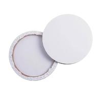 SAFIGLE Châssis en Bois 2 Pcs 30 CM Toile Ronde Tendue en Coton Blanc Support Polyvalent pour Peinture à L'Huile, Aquarelle et Acrylique, Présent pour Artistes