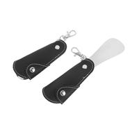 SAFIGLE Chausse-pied Portable en Acier Inoxydable, 2 Pièces, Pliable et Compact avec Porte-clés, Taille Voyage, Accessoire pour Bottes et Chaussures, pour Déplacements
