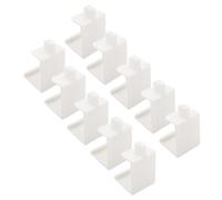 SAFIGLE Clip de Séparation D'étagère en Plastique Blanc 10 Pièces | Compatible Rayonnage à Grille, Installation Facile, Usage Commercial Cuisine, Lot Pratique