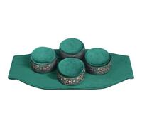 SAFIGLE Coffret de Moxibustion sans Fumée Portable Vert Support de Moxa Compact Résistant Haute Température Boîte à Moxa pour Massages du Cou et Relaxation à Domicile