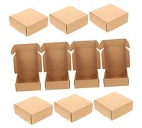 SAFIGLE Coffret d'Emballage de Savonnette Fait Main 15Pcs Boîtes Présents en Papier Kraft Boîtes pour Présents Couvercles Réutilisables pour Mariages et Anniversaires