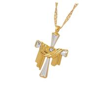 SAFIGLE Collier Baroque Clavicule avec Pendentif Prière Chaîne Durable Chrétien pour Mariage Anniversaire et Usage