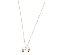SAFIGLE Collier Chaîne Fine Inoxydable Doré avec Pendentif Décoratif Haltère Style Punk Masculin Accessoire pour Anniversaire et Événements