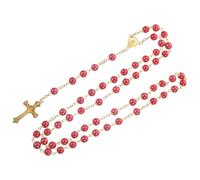 SAFIGLE Collier Croix Perles Artificielles Dorées Chaîne Clavicule Mode pour Femmes Accessoires pour Mariage et Fêtes