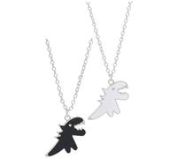 SAFIGLE Collier Dinosaure Assorti pour Couple, Pendentif Animal Mignon en Alliage, Longueur Réglable, Présent Saint-valentin pour Amoureux et Anniversaires