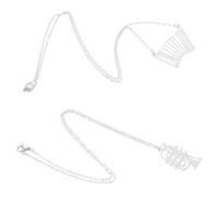 SAFIGLE Collier Pendentif Musical Accordéon et Cor D'harmonie Style Punk Métal Résistant pour Homme et Femme Présent Passion Musique Lot 2 Pièces Acier 897 Acier 897
