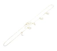 SAFIGLE Collier Ras du Cou en Acier Inoxydable Pendentif Lettre Orné de Cristaux Chaîne Fine et Légère Bijou Femme Élégant pour Saint-Valentin et Occasions Spéciales