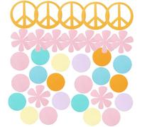 SAFIGLE Confettis en Papier Rond à Fleurs 100 Pièces, Décoration de Fête Anniversaire et Mariage, Papier D'anniversaire à Disperser pour Table et Scrapbooking, Déco Mariage Colorée