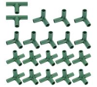 SAFIGLE Connecteur de Cadre en Plastique Vert pour Supports de Plantes Stabilité et Installation Facile 20 Pièces Serrage, Joint de Connexion à Trois ou Quatre Voies