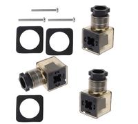 SAFIGLE Connecteur De Solénoïde D'Actionneur 3 Broches Avec Indicateur LED Boîte De Jonction Électrique Pour Électrovannes AC 60-240V Lot De 3
