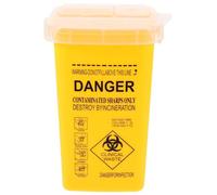 SAFIGLE Conteneur pour Objets Tranchants, Boîte de Collecte Jaune pour Objets Tranchants, Poubelle, Dimensions : 15,5 cm X 8,9 cm