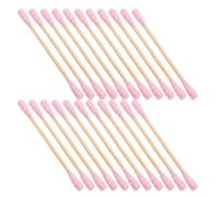 SAFIGLE Cotons-Tiges en Bois Roses 1000 Pcs à Double Embout Spiralé 76 CM Écouvillons Doubles en Spirale pour Démaquillage et Nettoyage des Oreilles Applicateurs Cosmétiques Doux pour