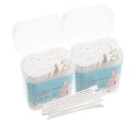 SAFIGLE Cotons-tiges pour Bébé, 400 Pièces Têtes en Coton Pur et Manches en Papier Écologique, Conçus Nettoyage Sûr des Oreilles et Nez des Nourrissons, Utilisation Facile la Maison