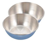 SAFIGLE Coupelles Sauce Rondes en Acier Inoxydable Ensemble de 2 Design Profond et Large, Vaisselle Simple et Élégante pour Assaisonnement Cuisine
