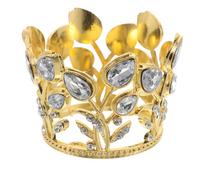 SAFIGLE Couronne d'anniversaire Mini Princesse Petite tiare pour filles - Couronne décorative en strass pour gâteau, ornement de costume pour fête d'enfants