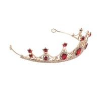 SAFIGLE Couronne de en Strass Doré Diadème Léger pour Mariage et Anniversaire Bijou de Cheveux Élégant pour Bal de Fin D’Année Accessoire Coiffure Femme et Fille